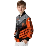 denver broncos arrow layer orange black bomber jacket best selling