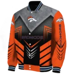 denver broncos arrow layer orange black varsity jacket best selling.webp