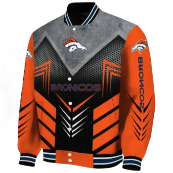 denver broncos arrow layer orange black varsity jacket best selling.webp