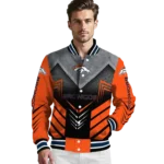 denver broncos arrow layer orange black varsity jacket best selling.webp