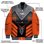 denver broncos arrow layer orange black varsity jacket best selling.webp