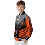 denver broncos arrow layer orange black varsity jacket best selling.webp
