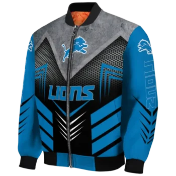 detroit lions arrow layer blue black bomber jacket best selling