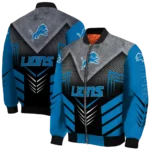 detroit lions arrow layer blue black bomber jacket best selling