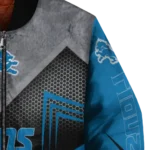 detroit lions arrow layer blue black bomber jacket best selling