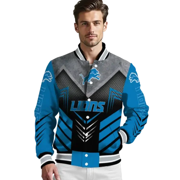 detroit lions arrow layer blue black varsity jacket high quality.webp