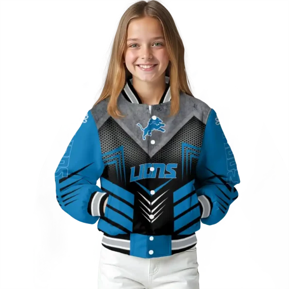 detroit lions arrow layer blue black varsity jacket top rated.webp