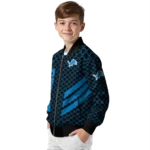 detroit lions triple side stripes blue black bomber jacket best selling