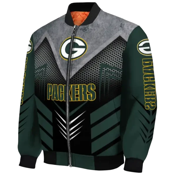 green bay packers arrow layer green black bomber jacket best selling