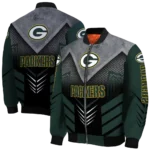 green bay packers arrow layer green black bomber jacket best selling
