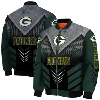 green bay packers arrow layer green black bomber jacket fashion forward