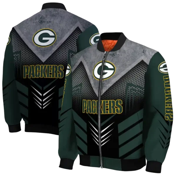 green bay packers arrow layer green black bomber jacket fashion forward