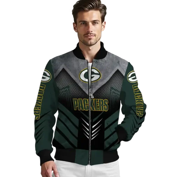 green bay packers arrow layer green black bomber jacket high quality