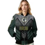 green bay packers arrow layer green black bomber jacket best selling