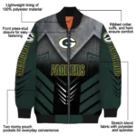 green bay packers arrow layer green black bomber jacket best selling