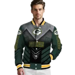 green bay packers arrow layer green black varsity jacket best selling.webp