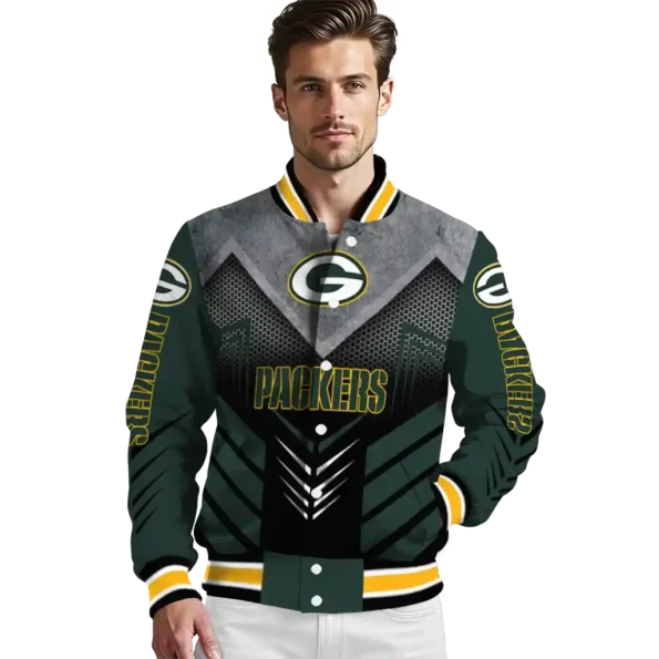 green bay packers arrow layer green black varsity jacket high quality.webp