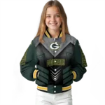 green bay packers arrow layer green black varsity jacket best selling.webp