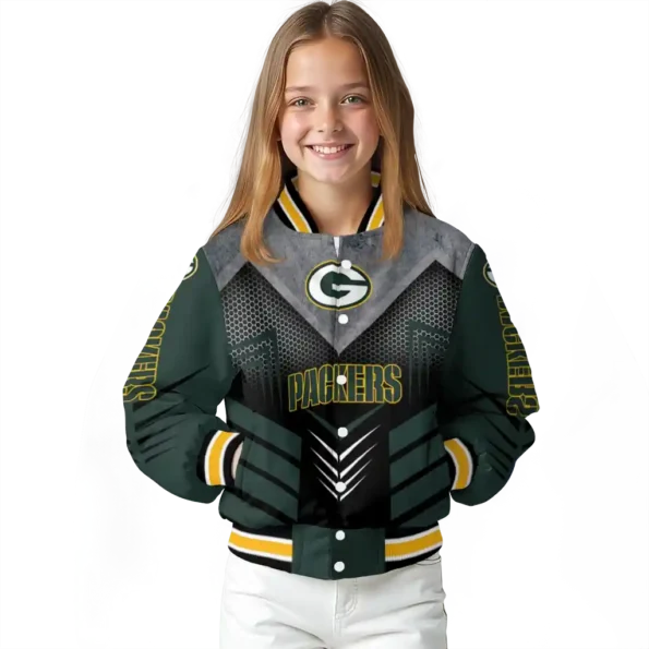 green bay packers arrow layer green black varsity jacket top rated.webp