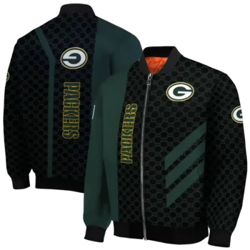 green bay packers triple side stripes green black bomber jacket fashion forward