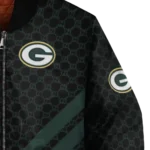 green bay packers triple side stripes green black bomber jacket best selling