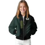 green bay packers triple side stripes green black bomber jacket best selling