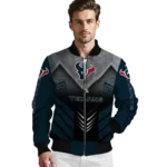 houston texans arrow layer blue black bomber jacket best selling