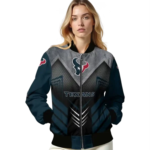 houston texans arrow layer blue black bomber jacket latest model