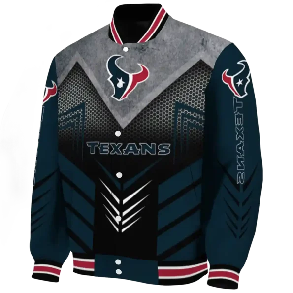 houston texans arrow layer blue black varsity jacket best selling.webp