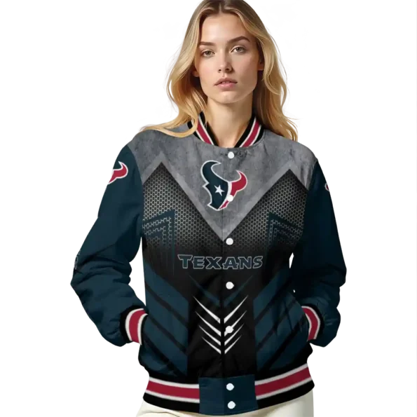 houston texans arrow layer blue black varsity jacket latest model.webp