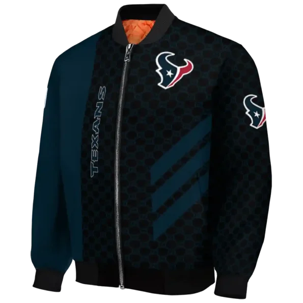 houston texans triple side stripes blue black bomber jacket best selling