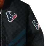 houston texans triple side stripes blue black bomber jacket best selling