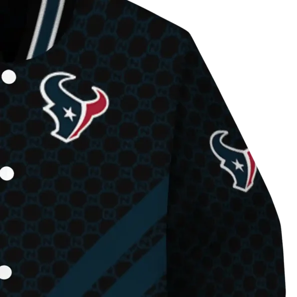 houston texans triple side stripes blue black varsity jacket premium grade.webp