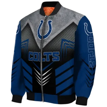 indianapolis colts arrow layer blue black bomber jacket best selling