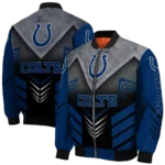 indianapolis colts arrow layer blue black bomber jacket best selling