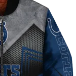 indianapolis colts arrow layer blue black bomber jacket best selling