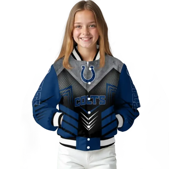 indianapolis colts arrow layer blue black varsity jacket top rated.webp