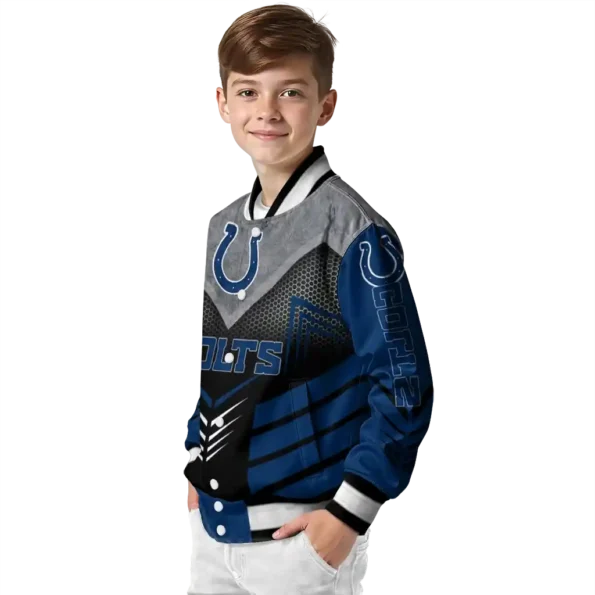indianapolis colts arrow layer blue black varsity jacket trendy.webp