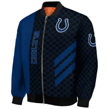 indianapolis colts triple side stripes blue black bomber jacket best selling