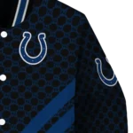 indianapolis colts triple side stripes blue black varsity jacket best selling.webp