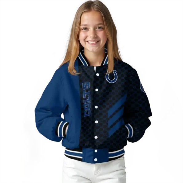 indianapolis colts triple side stripes blue black varsity jacket top rated.webp