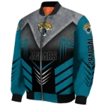 jacksonville jaguars arrow layer teal black bomber jacket best selling