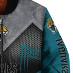 jacksonville jaguars arrow layer teal black bomber jacket best selling