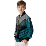jacksonville jaguars arrow layer teal black bomber jacket best selling