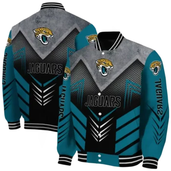 jacksonville jaguars arrow layer teal black varsity jacket fashion forward.webp