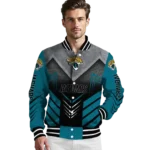 jacksonville jaguars arrow layer teal black varsity jacket best selling.webp