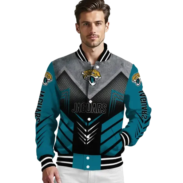 jacksonville jaguars arrow layer teal black varsity jacket high quality.webp