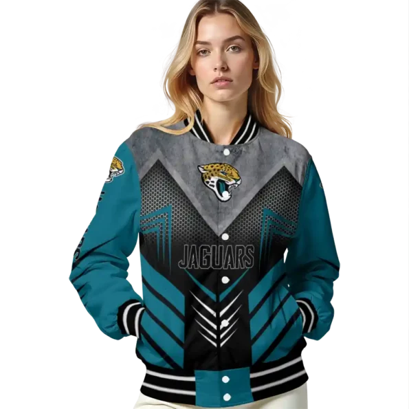 jacksonville jaguars arrow layer teal black varsity jacket latest model.webp