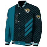 jacksonville jaguars triple side stripes teal black varsity jacket best selling.webp