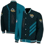 jacksonville jaguars triple side stripes teal black varsity jacket best selling.webp